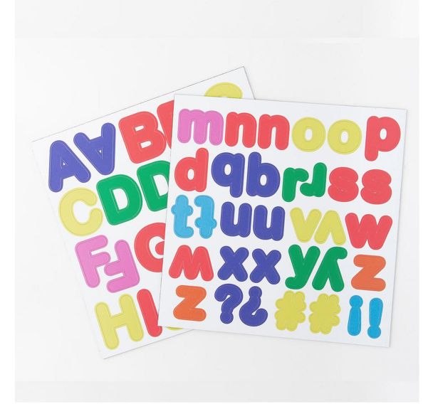 Ensemble 125 lettres magnétiques majuscules et minuscules