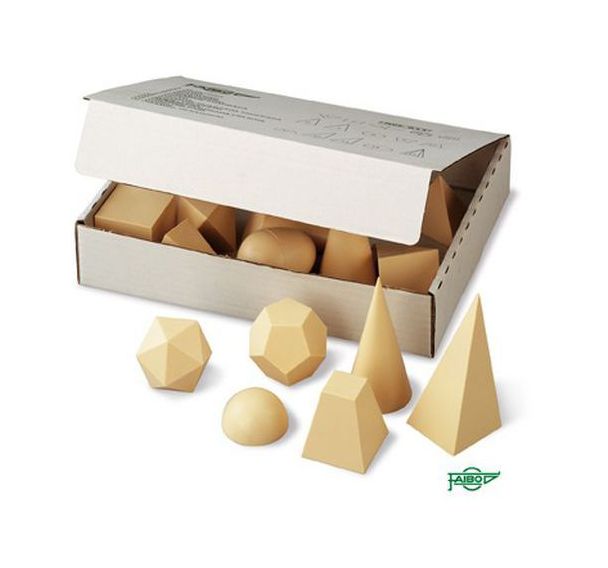 Ensemble 15 figurines géométriques en plastique