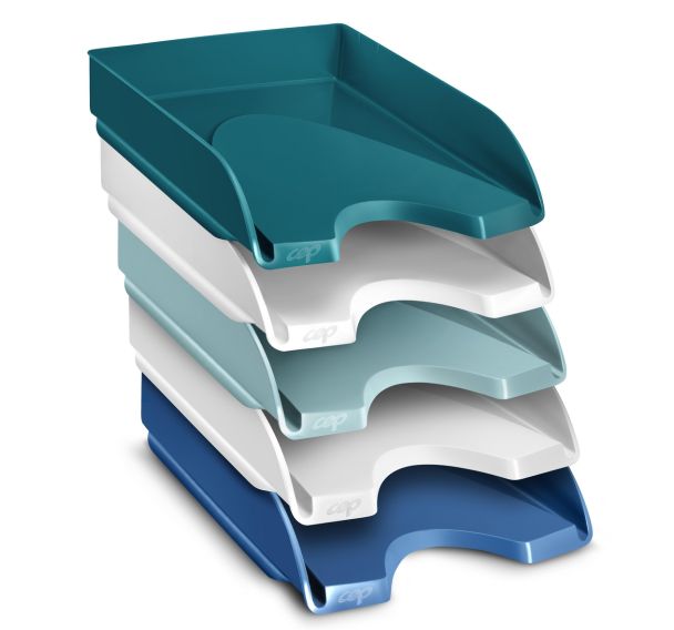 Ensemble 5 corbeilles à courrier Riviera CEP Dim 34.8 x 25.7 x 6.6 cm