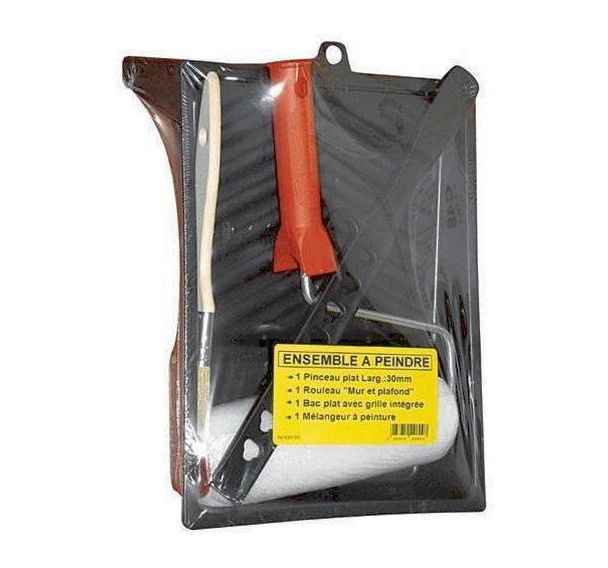 Ensemble à peindre - Rouleau pinceau mélangeur et bac