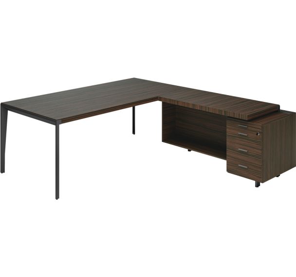 Ensemble bureau-retour à gauche gamme X9 - 212 cm - Quadrifoglio