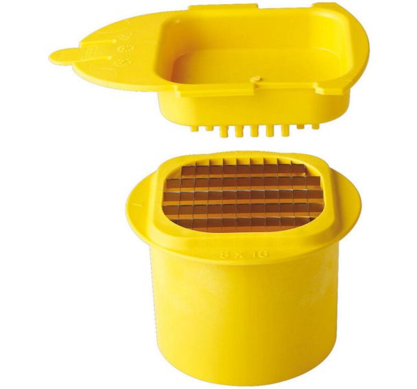 Ensemble coupe frites et poussoir rectangulaire 8 x 16 mm