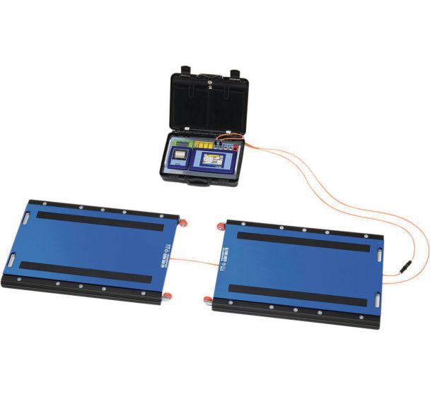 Ensemble de 2 Pèse roues 400x300 mm 1200 kg l'ensemble avec indicateur