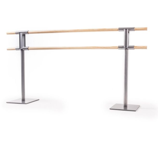 Ensemble de 2 poteaux de danse double sans roulette et 2 barres de 2m