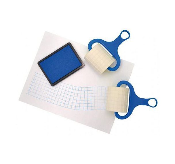 Ensemble de 2 rouleaux à peindre + 1 encreur bleu