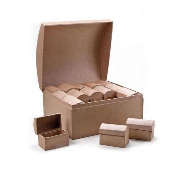 Ensemble de 30 mini coffres à décorer 60 x 40 mm