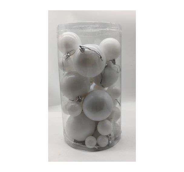 Ensemble de 39 boules à décorer plastique