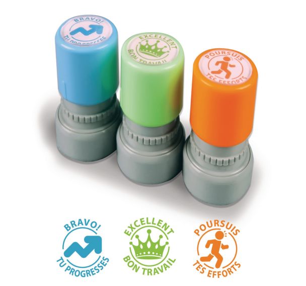 Ensemble de 3 tampons à encrage automatique