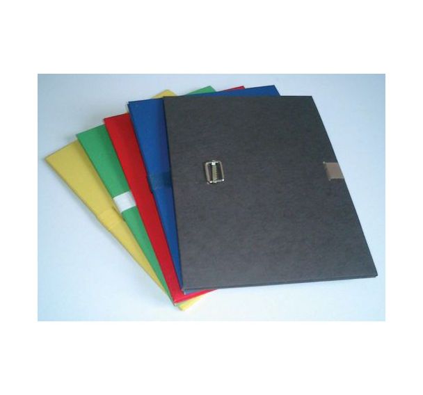 Ensemble de 5 dossiers extensibles à sangle kraft couleurs assorties pour format 24 x 31 cm