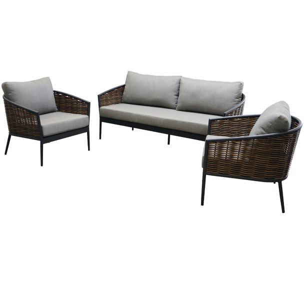 Ensemble détente MUSE wicker/alu - graphite
