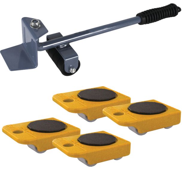 Ensemble lève meuble avec 4 mini support roulant-150kg