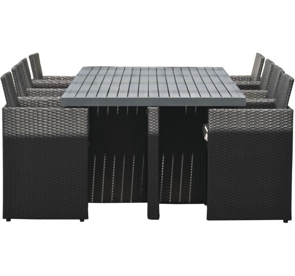 Ensemble repas jardin encastrable 8 places