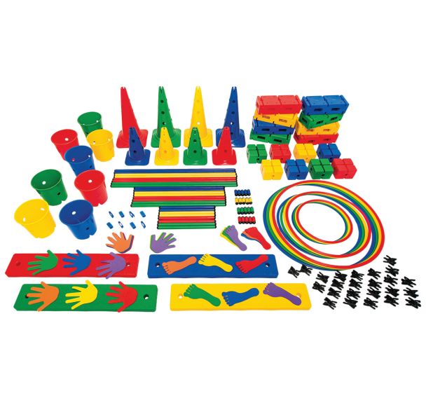 Ensemble sportif kit 146 ccessoires pour parcours motricité