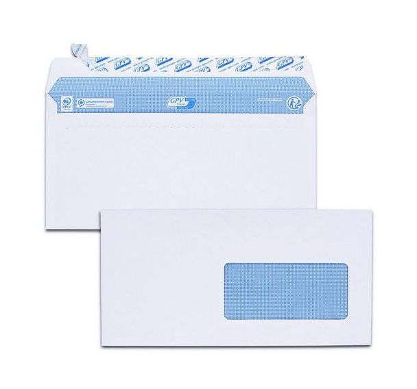 Enveloppe blanches 45x100mm - Boîte de 200 - GPV