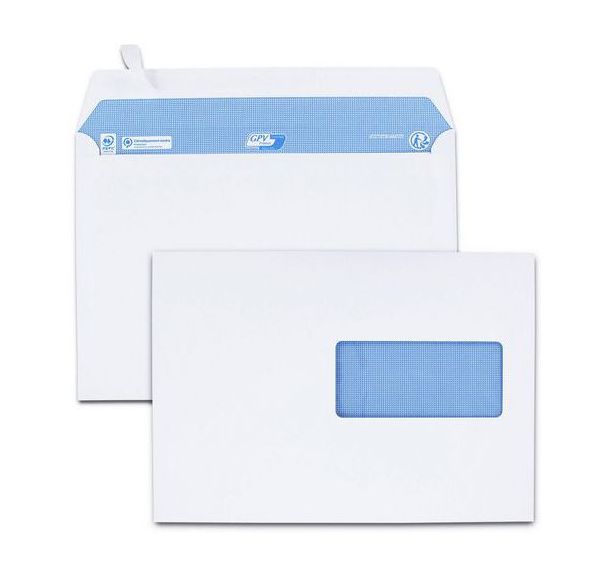 Enveloppe extra blanche fenêtre 45x100mm - Boîte de 200 - GPV