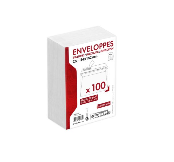 Enveloppes économiques 114x162 80g - Calligraphe
