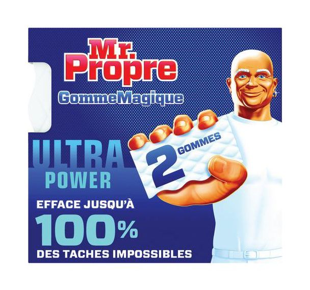 Eponge magique Extra puissante - Etui de 2 gommes - Mr Propre