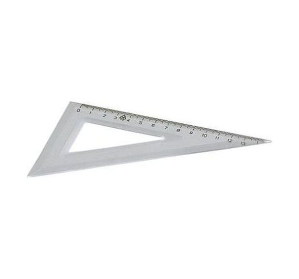 Équerre plastique 60°, graduation 15 cm, hypoténuse 18,5 cm