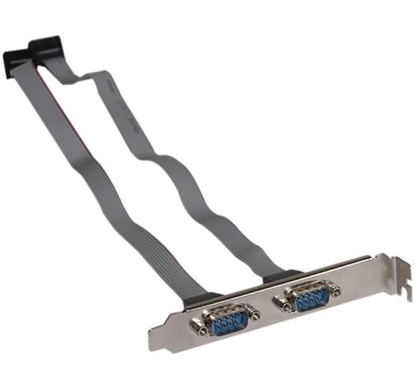 Equerre slot série DB9 2 ports