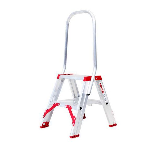 Escabeau garde-corps fixe Solide Eco Professional double - 2-5 marches