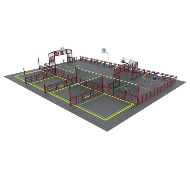 Espace multisports Pitch'One R6M à 6 aires