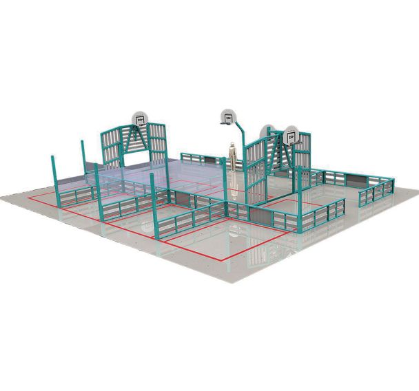 Espace multisports Pitch'One R6S à 6 aires - 14,90 x 11,20 m