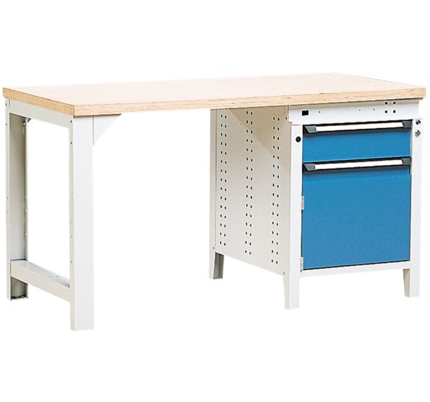 Etabli 1 tiroir + 1 porte 1520750850 mm + plateau multiplis ép 40 mm