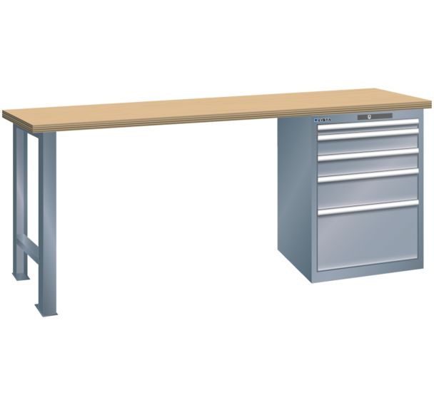 Établi 5 tiroirs 27x36E - Hauteur 850 mm - Lista