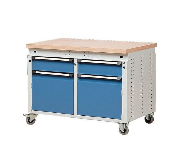 Établi Function - largeur 1150 mm - Avec 2 tiroirs et 2 portes
