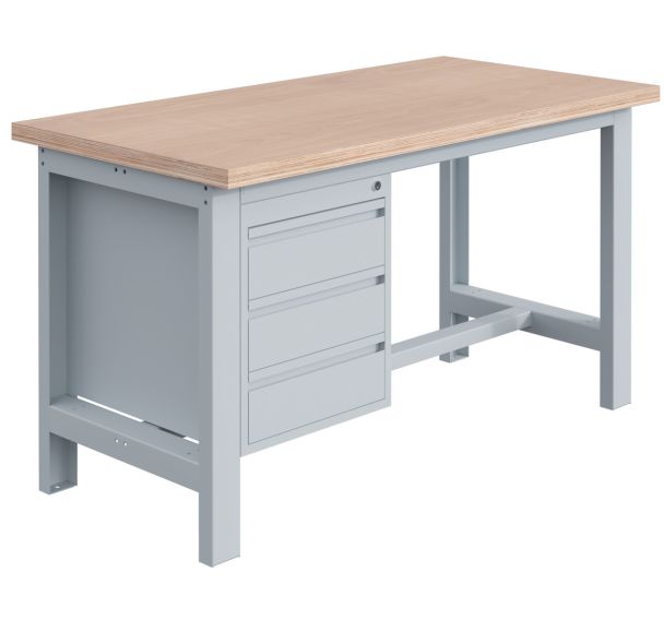 Etabli SI plateau multiplis 40mm avec bloc 3 tiroirs - Sofame
