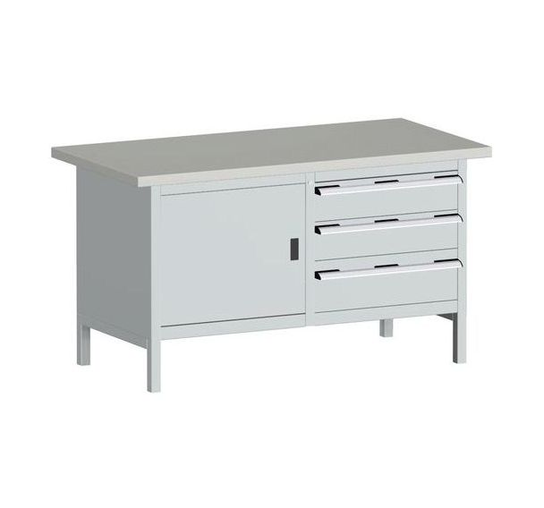Etabli en linoléum Cubio - 1 porte - 3 tiroirs - L1500mm - Bott