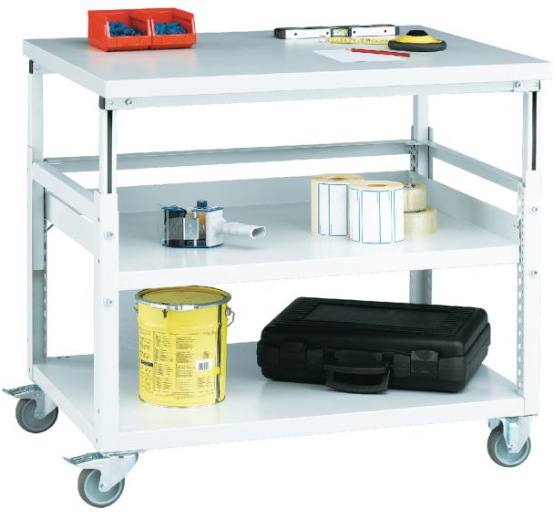 Établi mobile - 2 tablettes