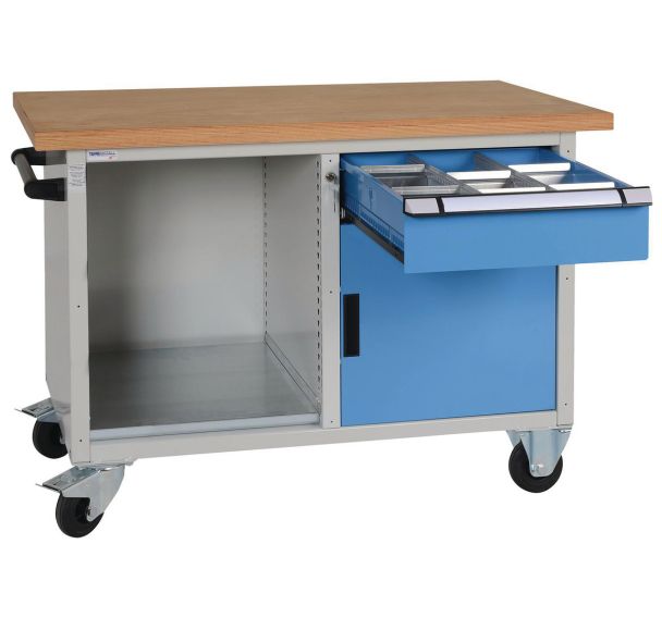 Etabli mobile 1 porte, 1 tiroir et 1 niche 1250 x 877 x 700 mm