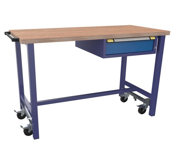 Etabli mobile 1 tiroir avec roues escamotables Thurmetall