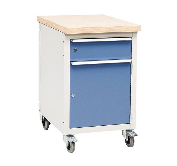 Établi mobile Modul - 1 tiroir, 1 porte