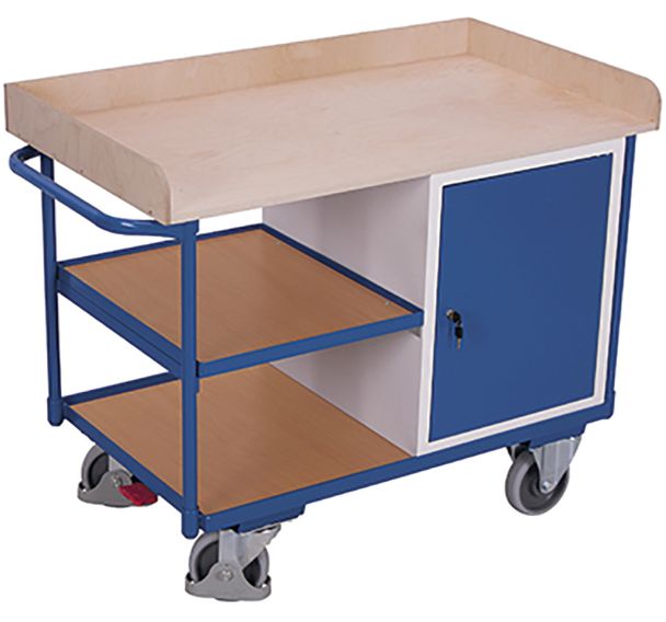 Établi mobile avec 3 plateaux
