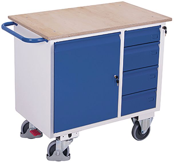 Etabli mobile avec 4 tiroirs