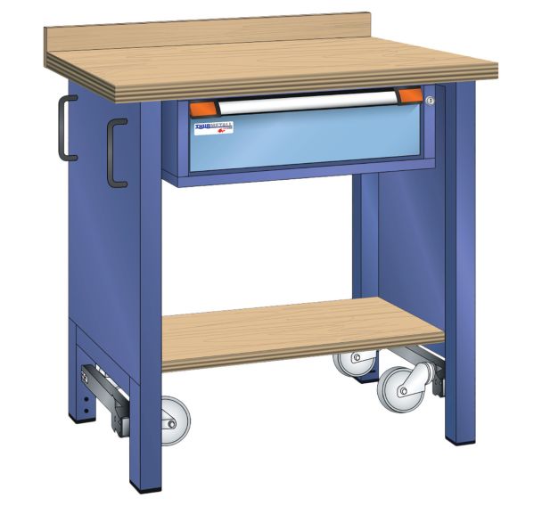 Établi mobile multiplex 100x70x87 cm 1 tiroir (1x15) Thurmetall