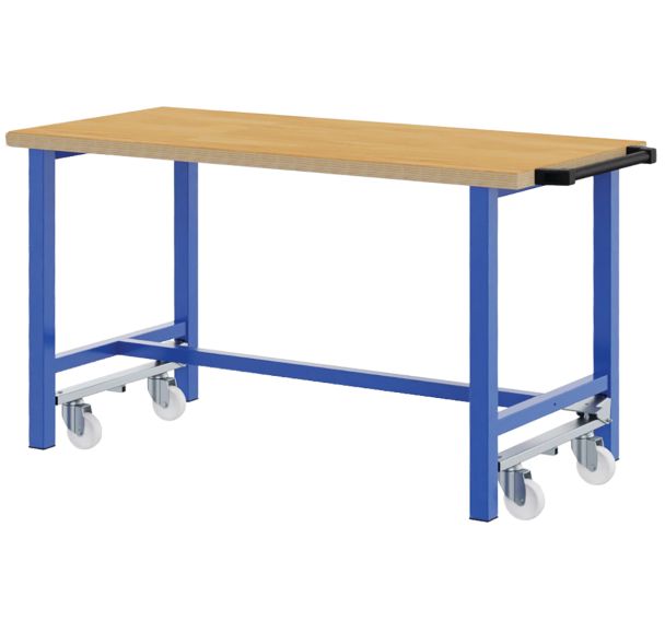 Etabli mobile multiplex 200 x 84 x 98 cm et unité mobile bleu pigeon