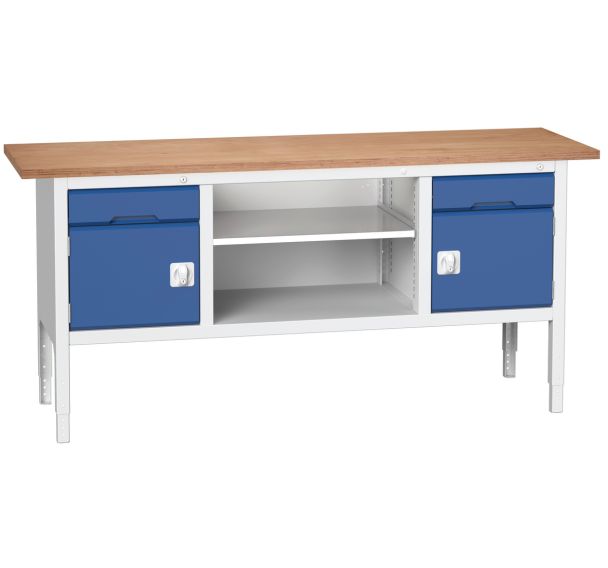 Etabli monobloc Verso 2000x600x830-930mm - Bott