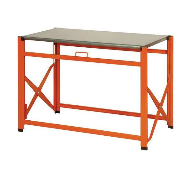 Établi pliable plateau acier galvanisé 840x510x970mm