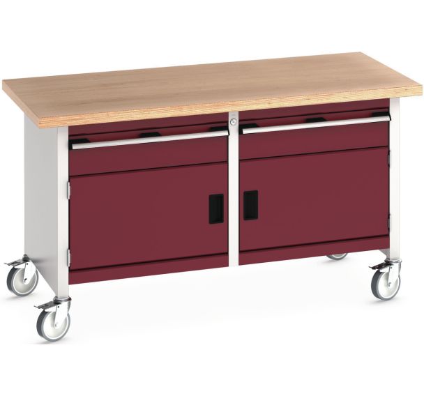 Établi roulant monobloc avec armoire et tiroirs_Bott