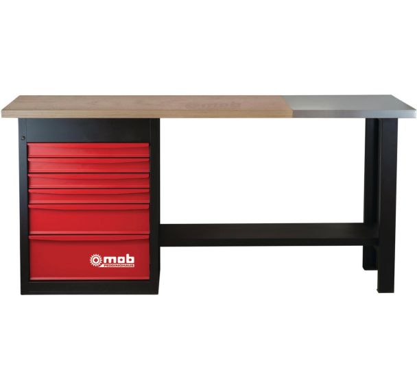 Etabli tiroirs L. 2 m avec plaque_Mob