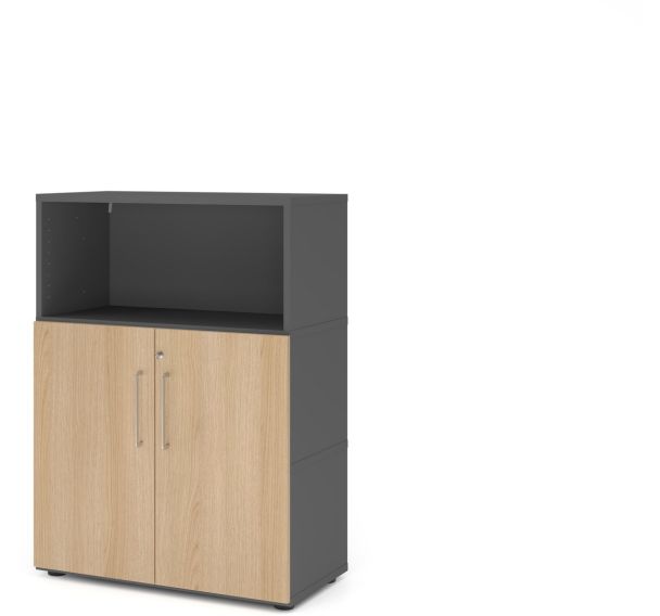 Étagère avec 2 portes - 3 niveaux - Hammerbacher