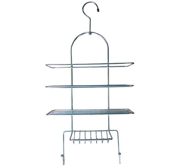 Etagère de douche à suspendre chromée 25x53x11cm