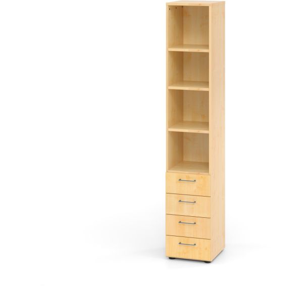 Étagère étroite à 4 tiroirs et 4 niveaux Advanced - Hammerbacher