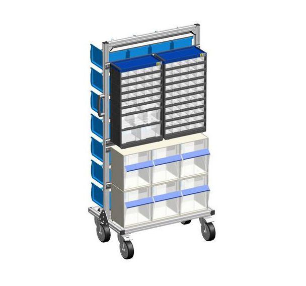 Etagère mobile équipée de bacs ProPlus Depot-L RD 194