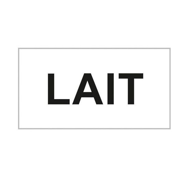 Étiquette adhésive inscription ''Lait'' - Lot de 10