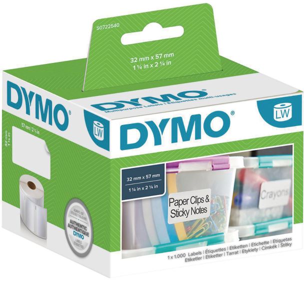Étiquette adhésive polyvalente papier blanc LabelWriter - Dymo