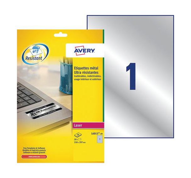 Étiquette autocollante ultra-résistante métal - Impression Laser